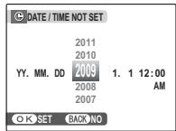 FUJIFILM FINEPIX REAL 3D W1 - Set the date and time. - 1