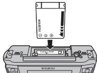 FUJIFILM FINEPIX REAL 3D W1 - Insert the battery. - 1
