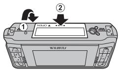 FUJIFILM FINEPIX REAL 3D W1 - Close the battery-chamber cover. - 1