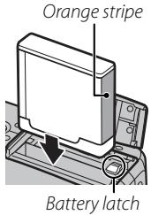 FUJIFILM FINEPIX F500EXR - Insert the battery. - 1