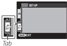 FUJIFILM FINEPIX F500EXR - Display the setup menu. - 2