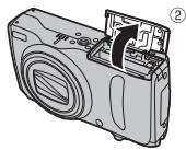 FUJIFILM FINEPIX F550EXR - Open the battery-chamber cover. - 2