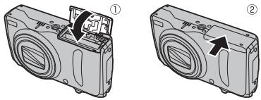 FUJIFILM FINEPIX F550EXR - Insert the memory card. - 3