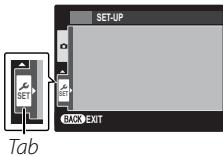 FUJIFILM FINEPIX JV200 - Display the setup menu. - 2