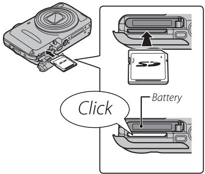 FUJIFILM FINEPIX T300 - Insert the memory card. - 1