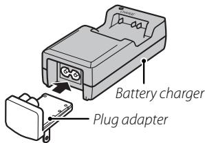FUJIFILM FINEPIX T300 - Attach the plug adapter. - 1