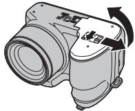 FUJIFILM FINEPIX S2900 - Open the battery-chamber cover. - 2