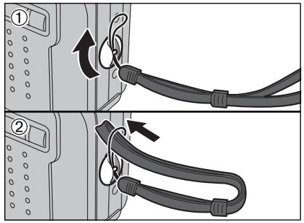 FUJIFILM FINEPIX A330 - Attaching the strap - 1