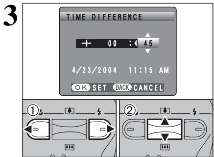 FUJIFILM FINEPIX A330 - TIME DIFFERENCE (TIME DIFFERENCE SETTING) - 3