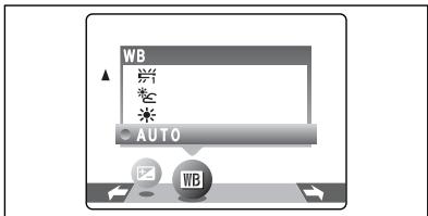 FUJIFILM FINEPIX A330 - WB WHITE BALANCE (SELECTING THE LIGHT SOURCE) - 1
