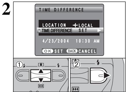 FUJIFILM FINEPIX A330 - TIME DIFFERENCE (TIME DIFFERENCE SETTING) - 2
