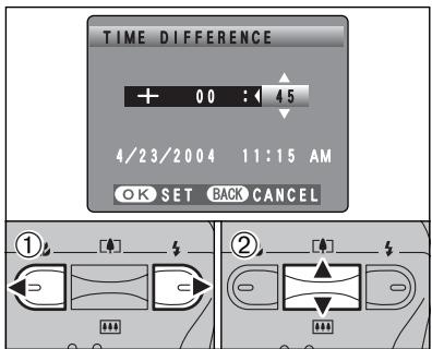 FUJIFILM FINEPIX A340 - TIME DIFFERENCE (TIME DIFFERENCE SETTING) - 3