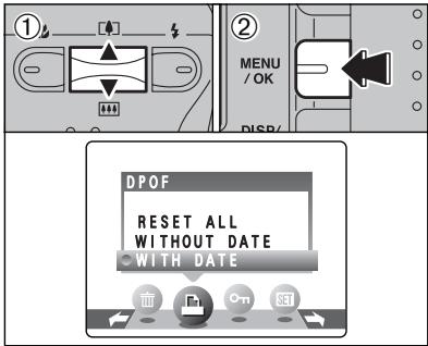 FUJIFILM FINEPIX A340 - HOW TO SPECIFY PRINT OPTIONS (FRAME SET/RESET) - 4