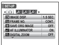 FUJIFILM FINEPIX F200 EXR - Display the setup menu. - 1