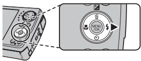 FUJIFILM FINEPIX F200 EXR - Choose a flash mode. - 1