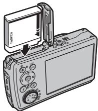 FUJIFILM FINEPIX F200 EXR - Insert the battery. - 1