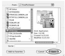 FUJIFILM FINEPIX F200 EXR - Installing FinePixViewer: Macintosh - 2