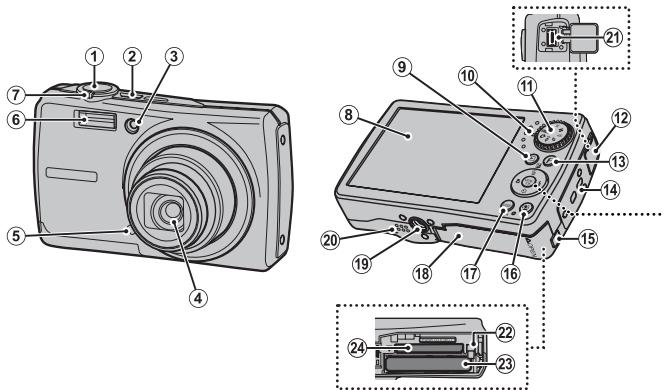 FUJIFILM FINEPIX F200 EXR - Parts of the Camera - 1