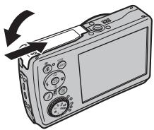 FUJIFILM FINEPIX F200 EXR - Close the battery-chamber cover. - 1