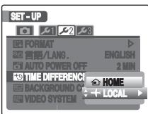 FUJIFILM FINEPIX F40FD - Move to TIME DIFFERENCE screen. - 1