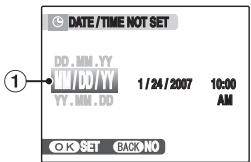 FUJIFILM FINEPIX F40FD - Change the date format. - 1