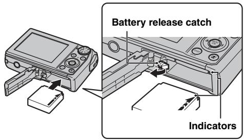 FUJIFILM FINEPIX F40FD - Load the battery. - 1
