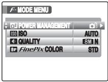 FUJIFILM FINEPIX F40FD - - Specifying functions using F -MODE MENU ( F button) - 2