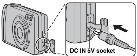FUJIFILM FINEPIX F40FD - Using the AC power adapter (sold separately) - 1