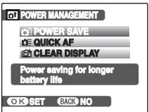 FUJIFILM FINEPIX F40FD - Set the POWER MANAGEMENT options. - 1