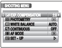 FUJIFILM FINEPIX F40FD - - Specifying functions using SHOOTING MENU (MENU/OK button) - 2