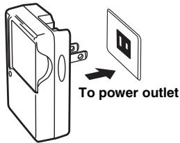 FUJIFILM FINEPIX F40FD - Plug the battery charger into a power outlet. - 1