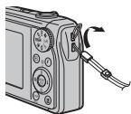 FUJIFILM FINEPIX F40FD - Attaching the strap - 1