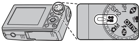 FUJIFILM FINEPIX F40FD - Set the camera to Movie mode. - 1