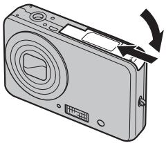 FUJIFILM FINEPIX J25 - Close the battery-chamber cover. - 1