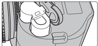 FUJIFILM FINEPIX S1 PRO - Insert the battery adapter as shown in the figure and firmly close the battery compartment cover. - 1