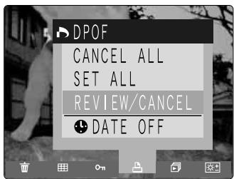 FUJIFILM FINEPIX S1 PRO - Cancelling DPOF Settings for All Frames (CANCEL ALL) - 3