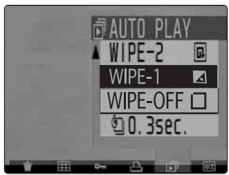 FUJIFILM FINEPIX S1 PRO - Press “  ” or “  ” on the 4-direction button to select the Auto Play time setting and then press “  ” or “  ” to set the time. Then press “  ” or “  ” on the 4-direction button to set the Auto Play method. - 2