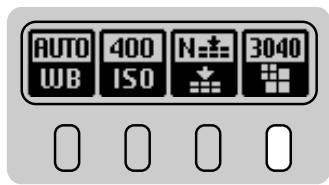 FUJIFILM FINEPIX S1 PRO - The icon for the quality setting appears on the rear display panel. Press function button [3]. - 3