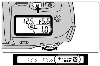 FUJIFILM FINEPIX S1 PRO - Hold down the exposure compensation button “ 区 ” and set the amount of compensation on the command dial. - 1