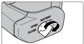 FUJIFILM FINEPIX S1 PRO - Switch the camera "OFF", lift up the AA battery compartment cover release catch and open the cover downwards. - 1
