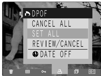 FUJIFILM FINEPIX S1 PRO - Setting DPOF Settings for All the Images (SET ALL) - 5