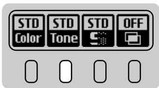 FUJIFILM FINEPIX S1 PRO - The Tone icon for the tone setting appears on the rear display panel. Press function button [2]. - 1