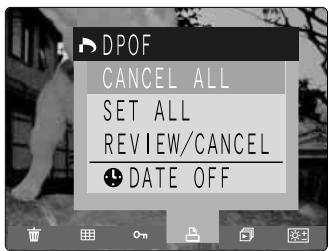 FUJIFILM FINEPIX S1 PRO - Cancelling DPOF Settings for All Frames (CANCEL ALL) - 5