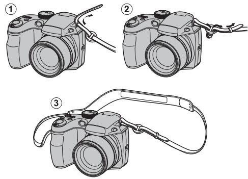 FUJIFILM FINEPIX S2800HD - Attaching the Strap - 1