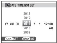 FUJIFILM FINEPIX S3300 - Set the date and time. - 1