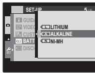 FUJIFILM FINEPIX S3400 - Choosing the Battery Type - 1