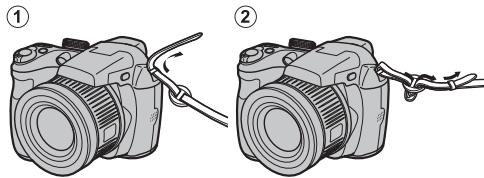 FUJIFILM FINEPIX S3400 - Attaching the Strap - 1