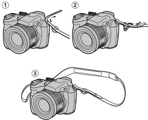 FUJIFILM FINEPIX S4000 - Attaching the Strap - 1