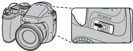 FUJIFILM FINEPIX S5800 - Turning the camera on in Photography mode - 1