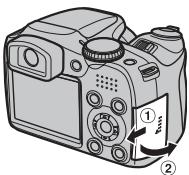 FUJIFILM FINEPIX S5800 - Open the slot cover. - 1
